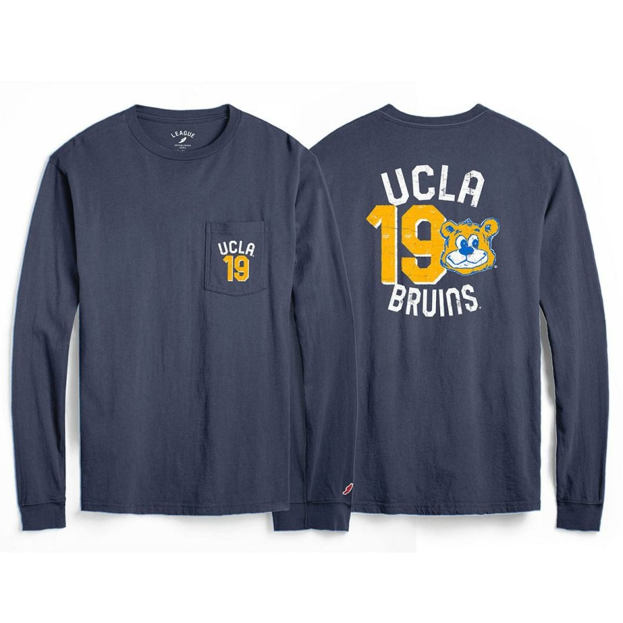 Men * | Ucla "19" Pocket Long Sleeve T-Shirt Online White