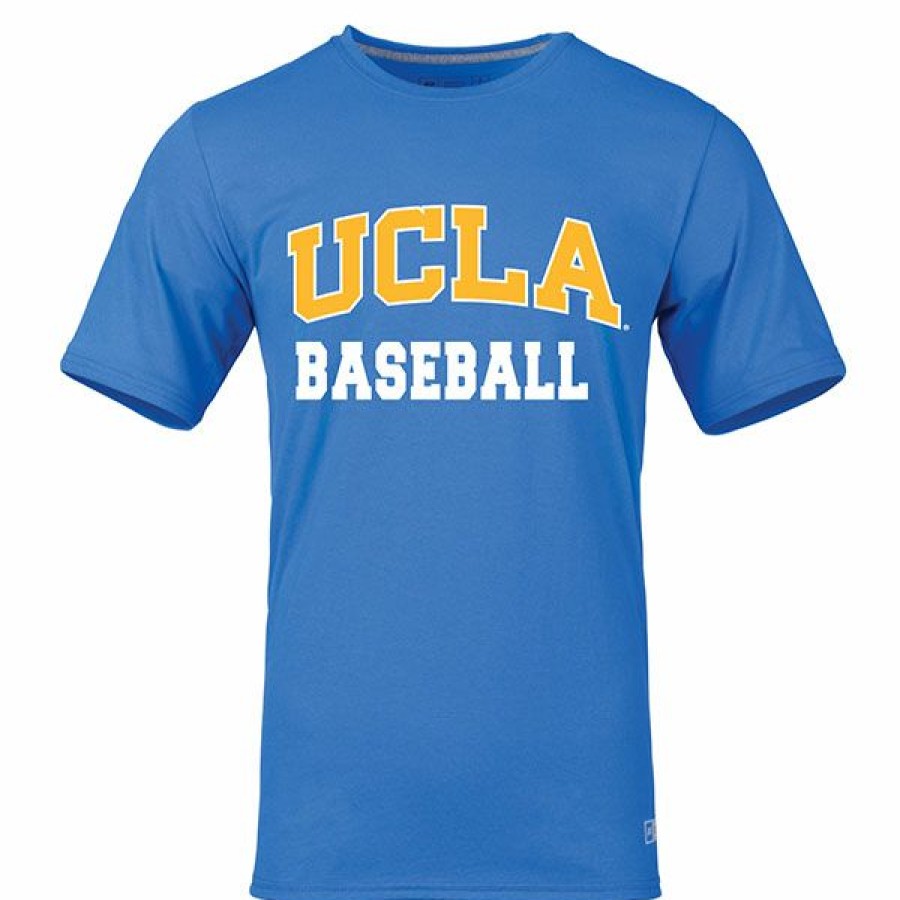 Men * | Ucla Block Arch Baseball T-Shirt Official Ucla Blue