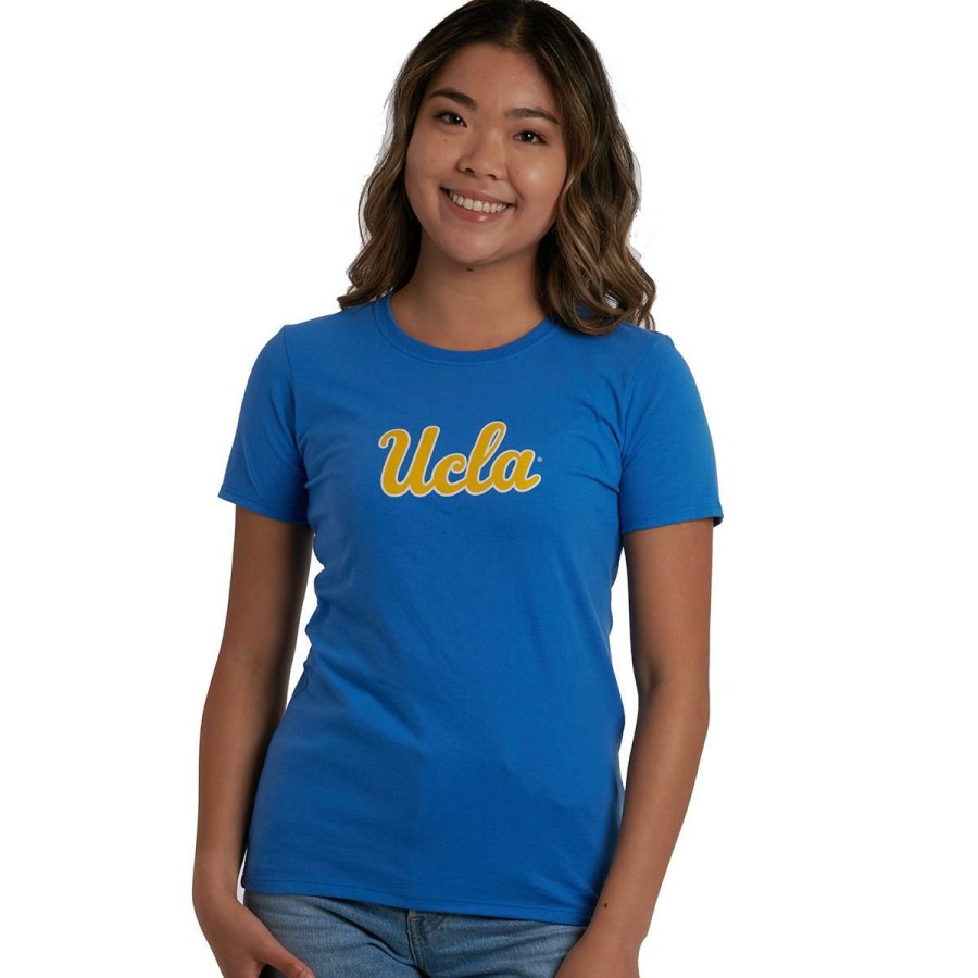 Women * | Ucla Women'S Script Short Sleeve Tee Official Ucla Blue