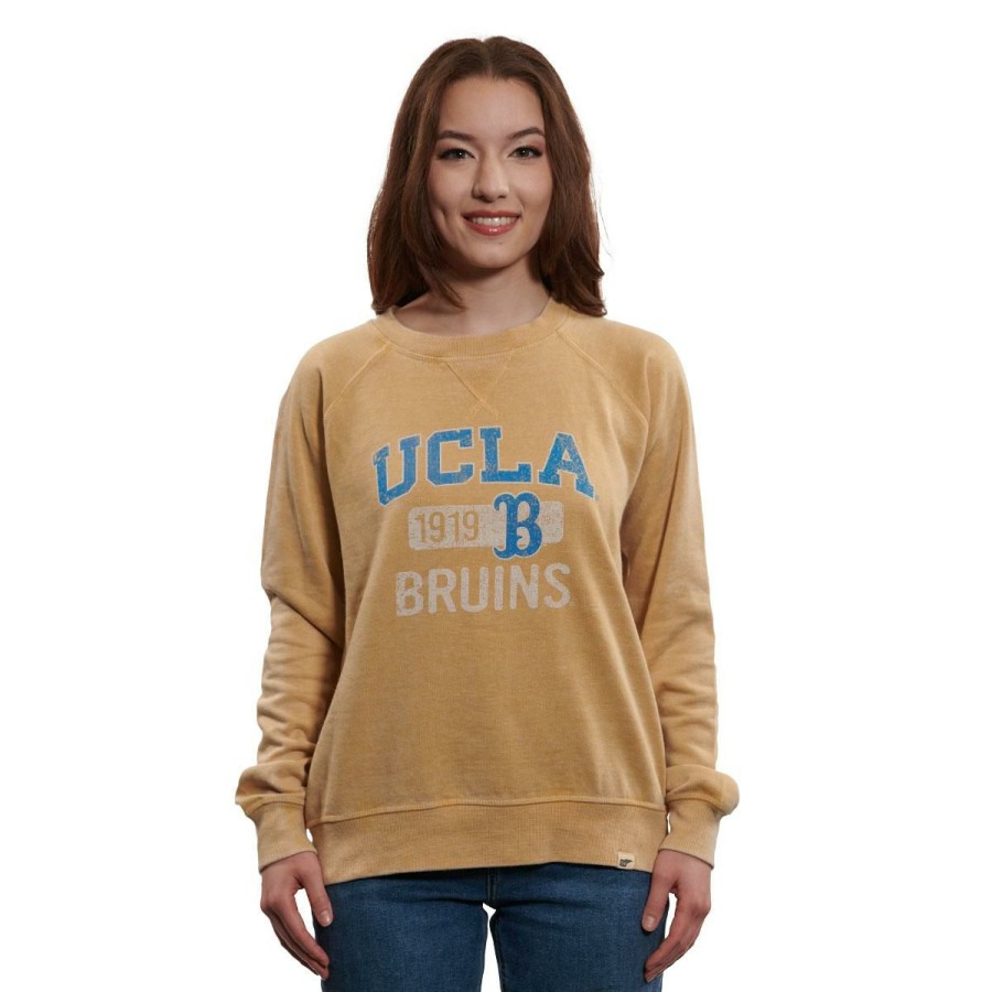 Women * | Ucla Women'S Burnout Fleece Crewneck Sweatshirt Typical Style