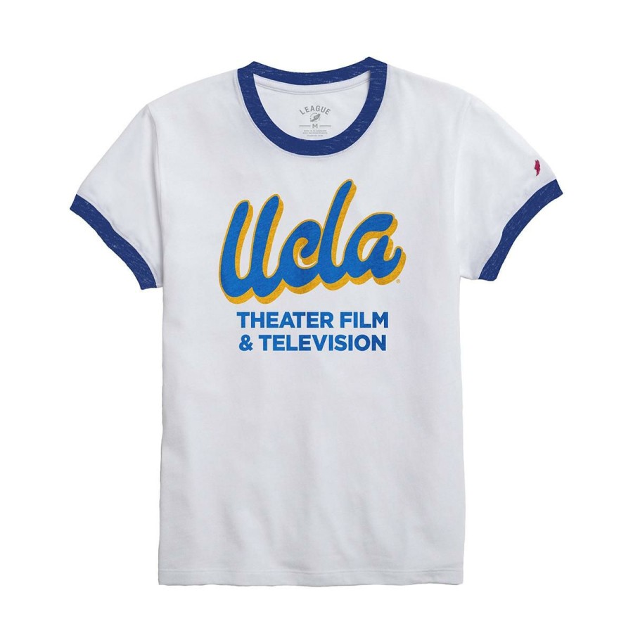 Women * | Ucla Women'S Theater, Film, And Television Ringer Tee Exclusive Design White-Royal