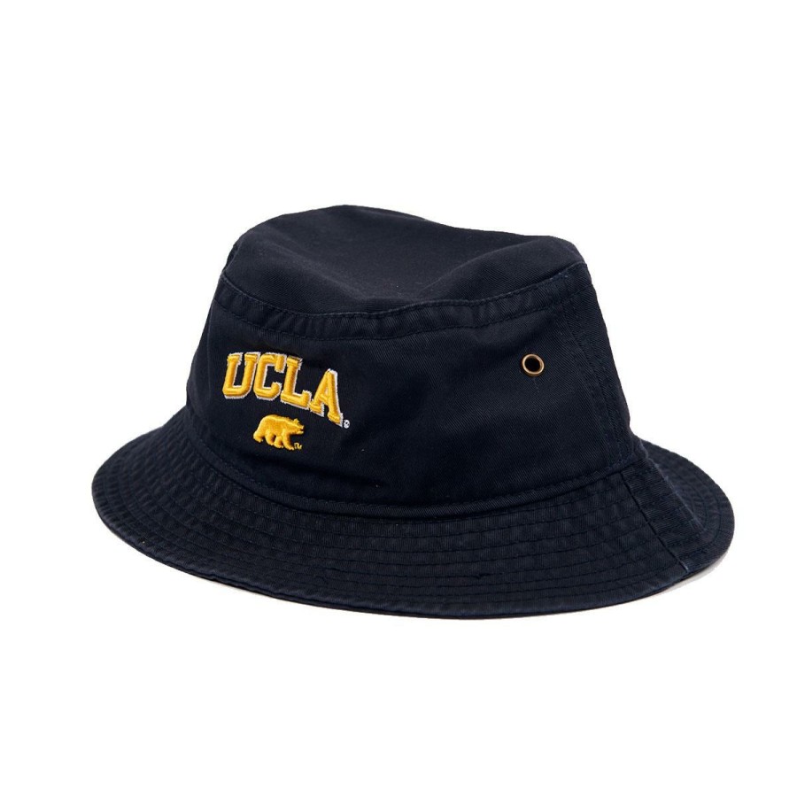 Hats * | Ucla Walking Bear Bucket Hat Best Sale Navy