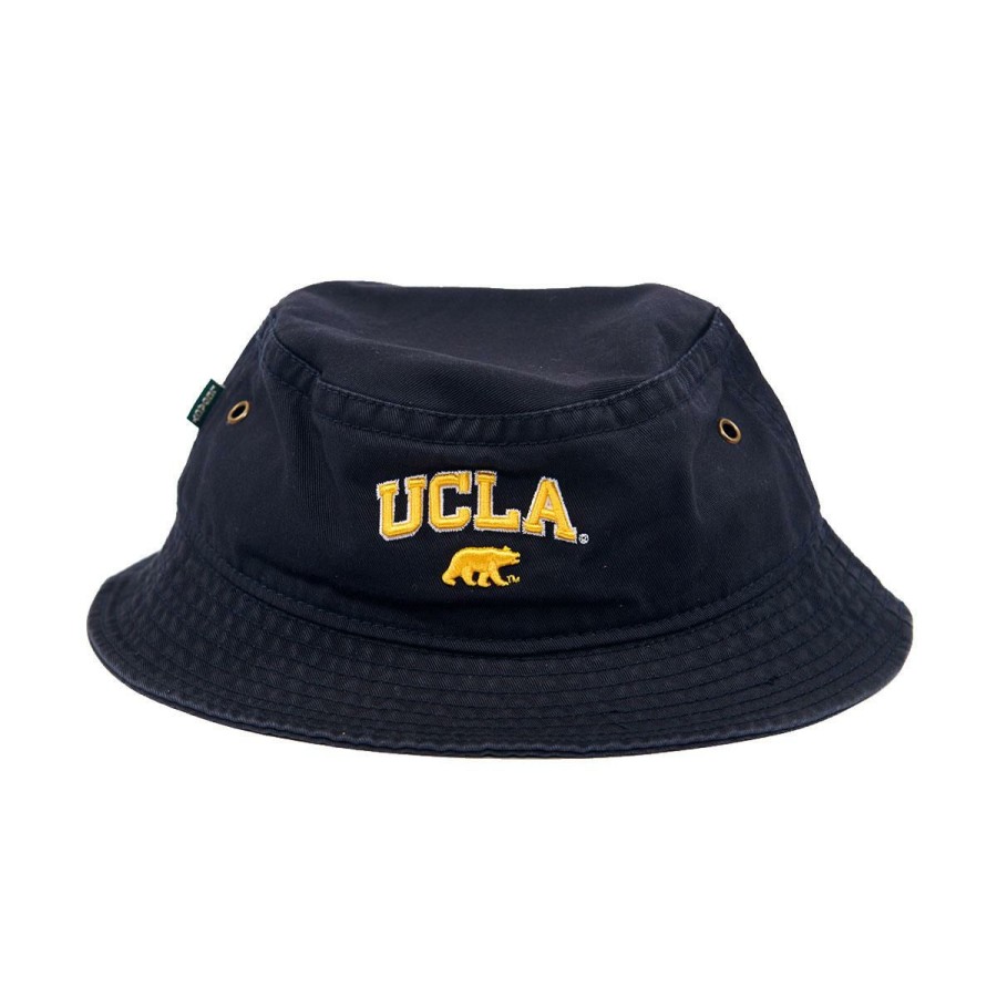 Hats * | Ucla Walking Bear Bucket Hat Best Sale Navy